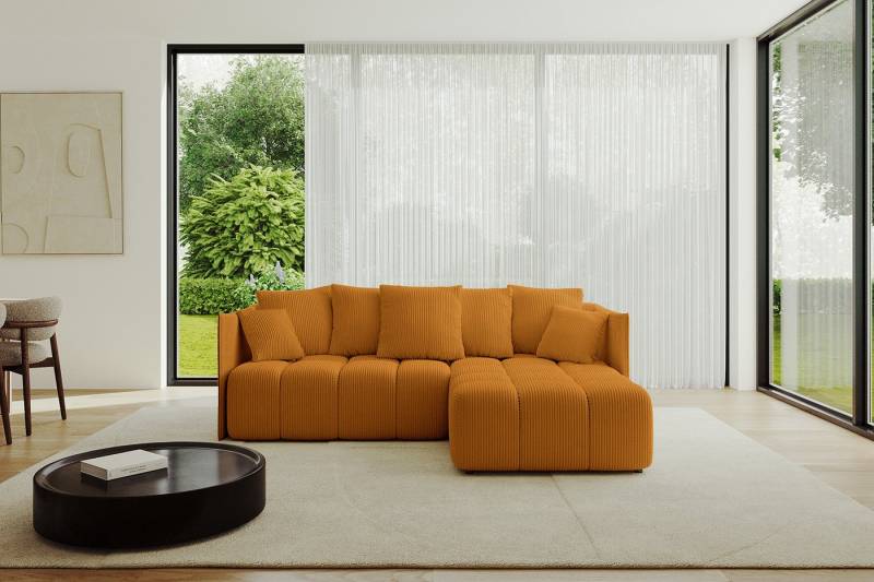 ALTDECOR Ecksofa LONLI-L, Couch mit Schlaffunktion, Stauraum Wohnlandschaft Funktionsecke, Corner Sofa Bett Eckcouch Couch L-Form Schlafcouch Ausziehbar von ALTDECOR