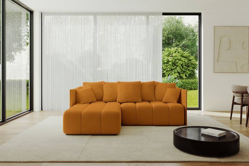 ALTDECOR Ecksofa LONLI-L, Couch mit Schlaffunktion, Stauraum Wohnlandschaft Funktionsecke, Corner Sofa Bett Eckcouch Couch L-Form Schlafcouch Ausziehbar von ALTDECOR