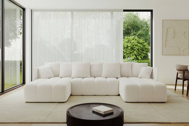 ALTDECOR Wohnlandschaft LONLI-U, Couch mit Schlaffunktion, Stauraum Wohnlandschaft Funktionsecke, Corner Sofa Bett Eckcouch Couch U-Form Schlafcouch Ausziehbar von ALTDECOR