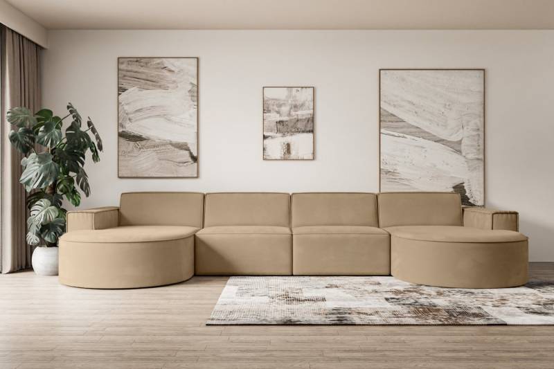 ALTDECOR Wohnlandschaft MARI-U2, Sofa Praktische Bequeme Funktionsecke Couch U-Form Eckcouch, Corner Sofa U-Form Vielseitige Sofa Wohnlandschaft Wohnzimmer von ALTDECOR