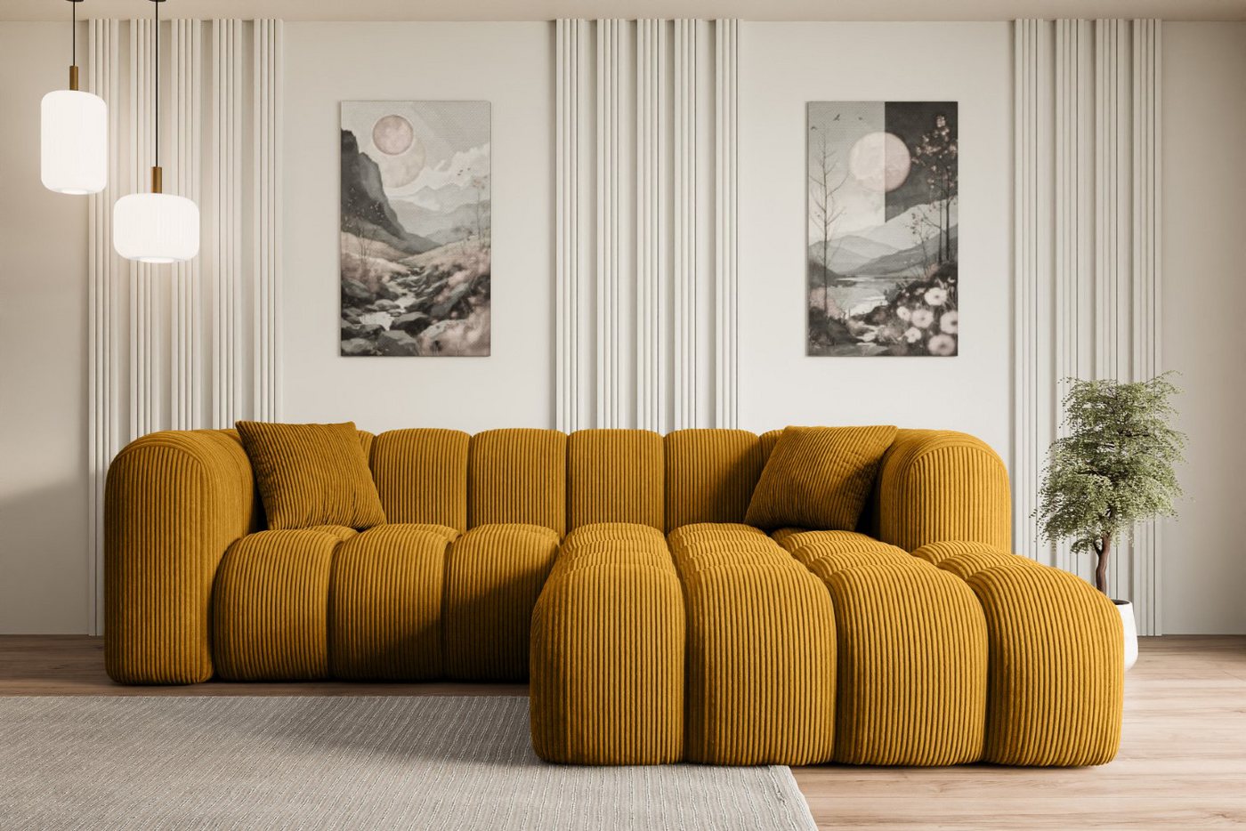 ALTDECOR Ecksofa OLEA-L1, Sofa Praktische Bequeme Funktionsecke Couch L-Form Eckcouch, Corner Sofa U-Form Vielseitige Sofa Wohnlandschaft Wohnzimmer von ALTDECOR
