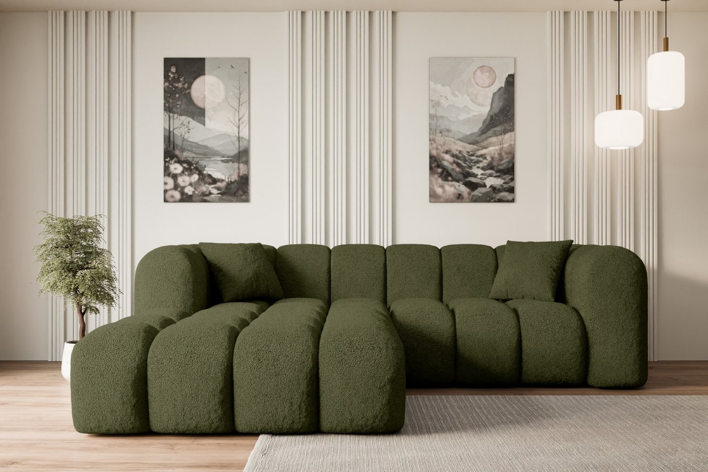 ALTDECOR Ecksofa OLEA-L1, Sofa Praktische Bequeme Funktionsecke Couch L-Form Eckcouch, Corner Sofa U-Form Vielseitige Sofa Wohnlandschaft Wohnzimmer von ALTDECOR