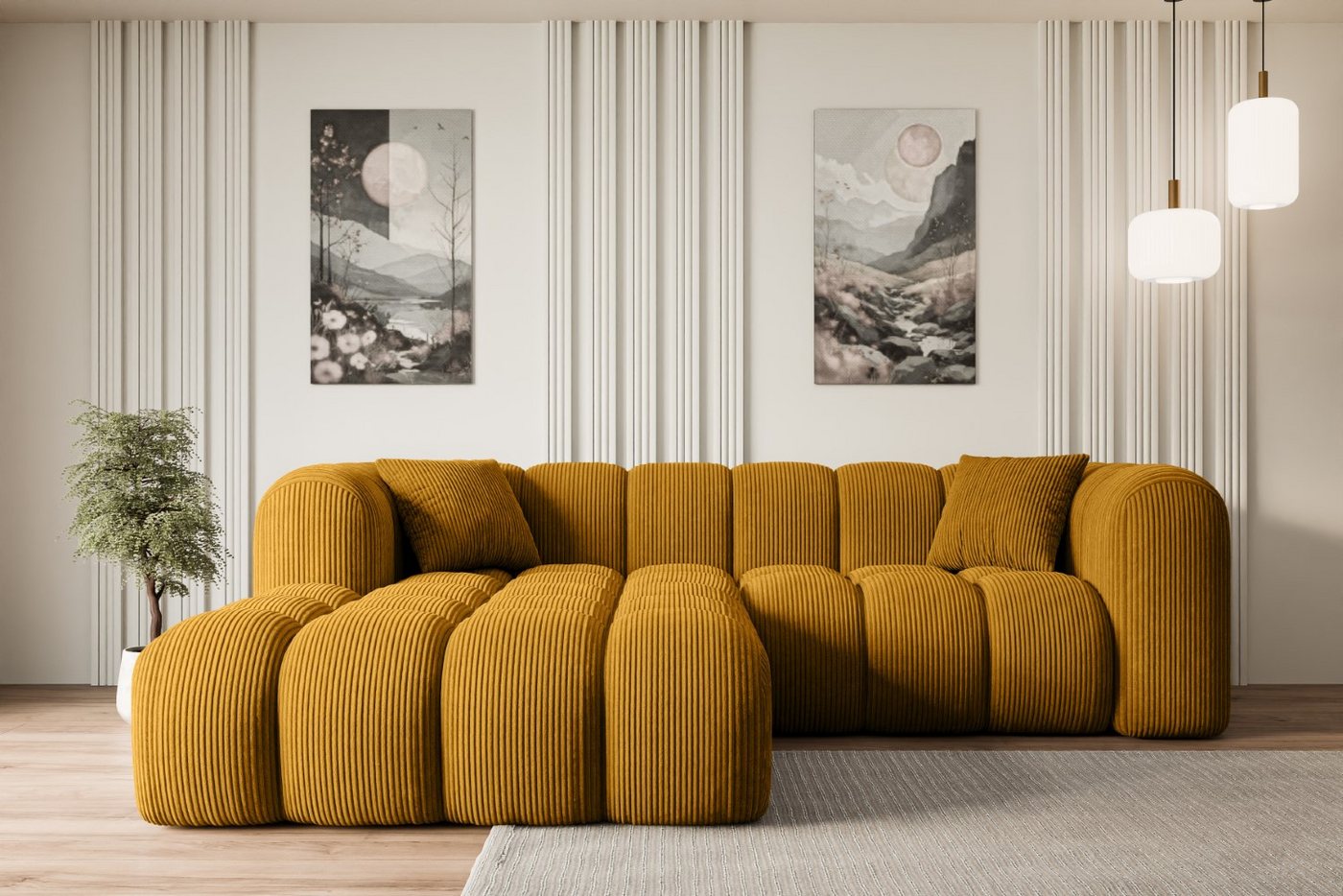 ALTDECOR Ecksofa OLEA-L1, Sofa Praktische Bequeme Funktionsecke Couch L-Form Eckcouch, Corner Sofa U-Form Vielseitige Sofa Wohnlandschaft Wohnzimmer von ALTDECOR