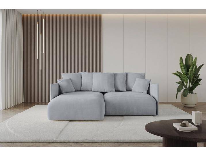 ALTDECOR Ecksofa ONESK-L, Couch mit Schlaffunktion, Wohnzimmer - Wohnlandschaft, Corner Sofa Bett Eckcouch Couch L-Form Schlafcouch Ausziehbar, grau von ALTDECOR
