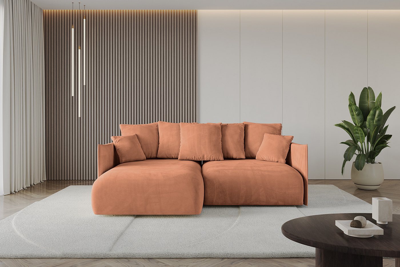 ALTDECOR Ecksofa ONESK-L, Couch mit Schlaffunktion, Wohnzimmer - Wohnlandschaft, Corner Sofa Bett Eckcouch Couch L-Form Schlafcouch Ausziehbar von ALTDECOR