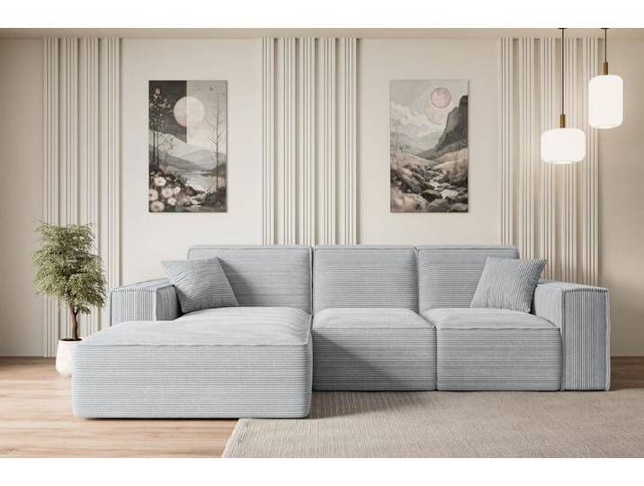 ALTDECOR Ecksofa SERRA-L, Sofa Praktische Bequeme Funktionsecke Couch L-Form Eckcouch, Corner Sofa U-Form Vielseitige Sofa Wohnlandschaft Wohnzimmer, grau von ALTDECOR