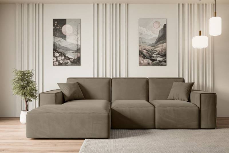 ALTDECOR Ecksofa SERRA-L, Sofa Praktische Bequeme Funktionsecke Couch L-Form Eckcouch, Corner Sofa U-Form Vielseitige Sofa Wohnlandschaft Wohnzimmer von ALTDECOR