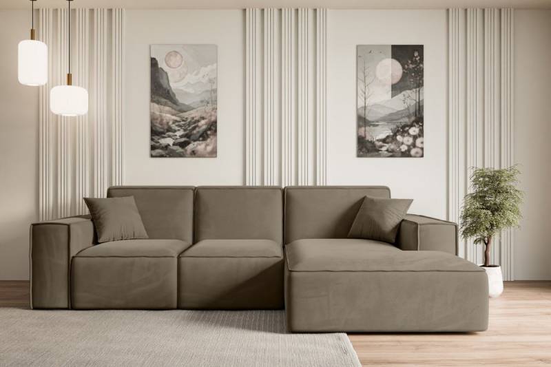 ALTDECOR Ecksofa SERRA-L, Sofa Praktische Bequeme Funktionsecke Couch L-Form Eckcouch, Corner Sofa U-Form Vielseitige Sofa Wohnlandschaft Wohnzimmer von ALTDECOR