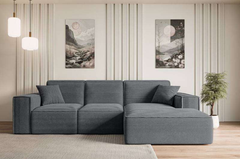 ALTDECOR Ecksofa SERRA-L, Sofa Praktische Bequeme Funktionsecke Couch L-Form Eckcouch, Corner Sofa U-Form Vielseitige Sofa Wohnlandschaft Wohnzimmer von ALTDECOR
