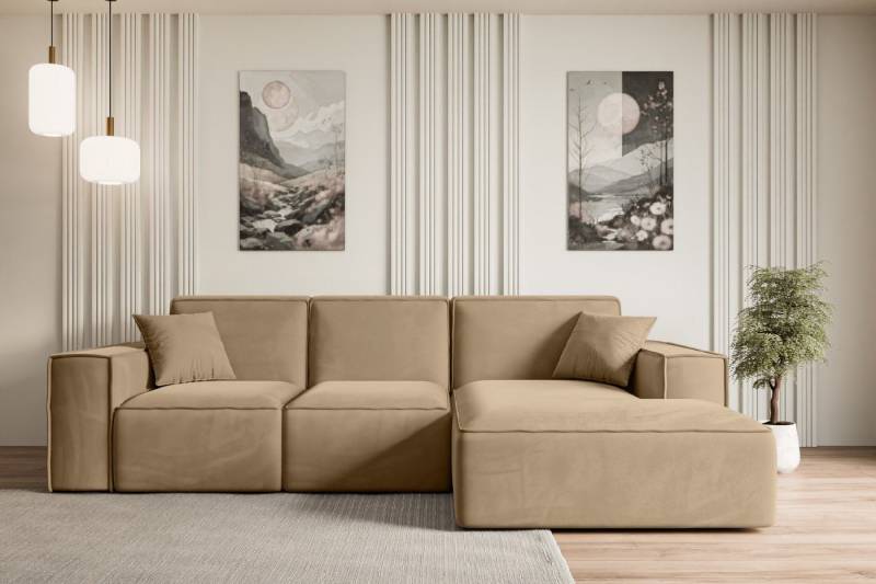 ALTDECOR Ecksofa SERRA-L-S, Couch mit Schlaffunktion, Wohnzimmer - Wohnlandschaft, Corner Sofa Bett Eckcouch Couch L-Form Schlafcouch Ausziehbar von ALTDECOR