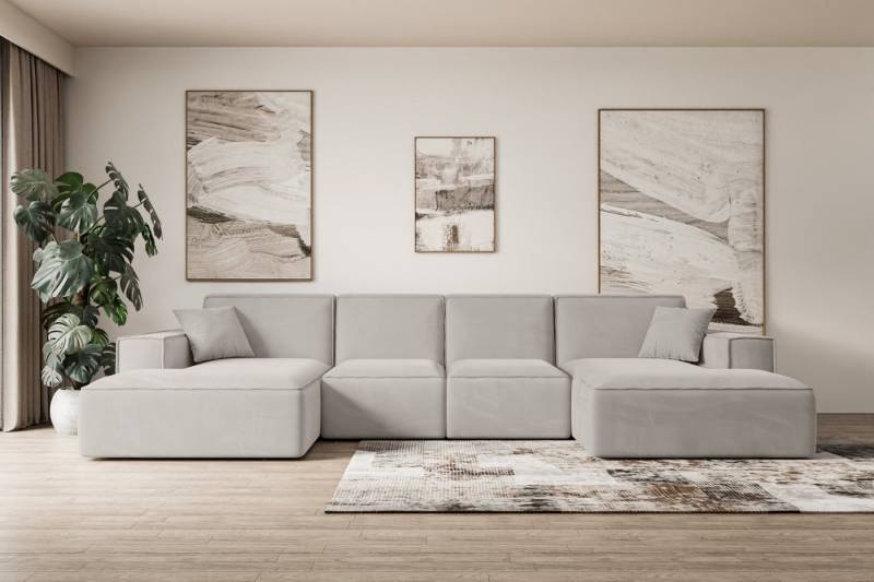 ALTDECOR Wohnlandschaft SIERRA-U, Sofa Praktische Bequeme Funktionsecke Couch U-Form Eckcouch, Corner Sofa U-Form Vielseitige Sofa Wohnlandschaft Wohnzimmer von ALTDECOR