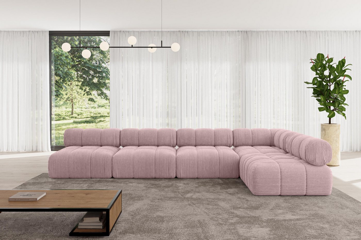 ALTDECOR Ecksofa Samaro-L3, Sofa Praktische Bequeme Funktionsecke Couch L-Form Eckcouch, Corner Sofa U-Form Vielseitige Sofa Wohnlandschaft Wohnzimmer von ALTDECOR