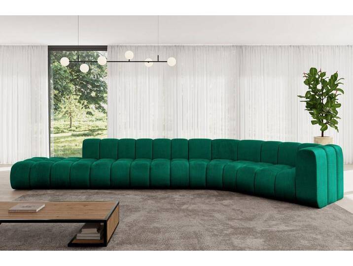 ALTDECOR Ecksofa Tilmo-L2, Corner Sofa U-Form Vielseitige Sofa Wohnlandschaft Wohnzimmer, FORWARDER_CURBSIDE, grün, Dunkelgrün - Monolith 37 von ALTDECOR