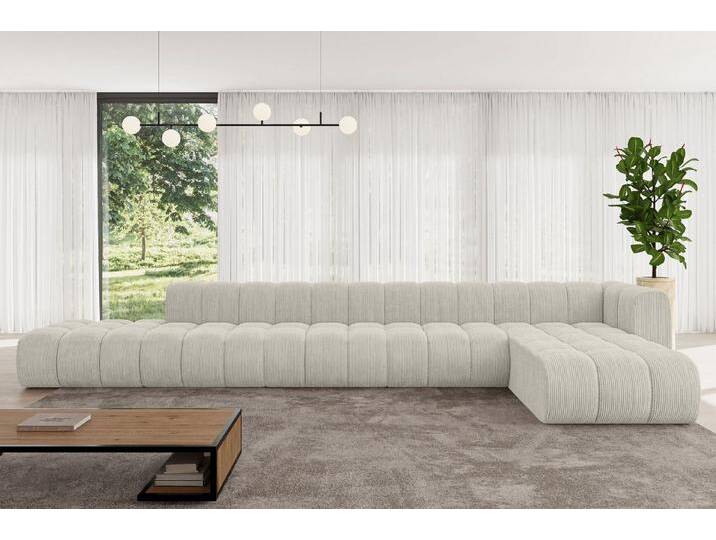 ALTDECOR Ecksofa Zuvon-L3, Corner Sofa U-Form Vielseitige Sofa Wohnlandschaft Wohnzimmer, FORWARDER_CURBSIDE, grau, Hellgrau - Poso 100 von ALTDECOR