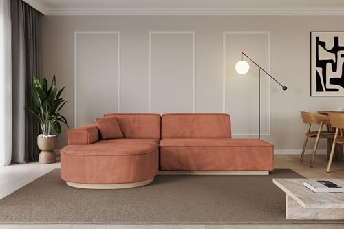 ALTDECOR Ecksofa in L-Form Corner Sofa Bett Eckcouch Couch Wohnlandschaft Cauchsofa Arrio-L1-240x163x81 cm Apricot ALTDECOR Ecksofa in L-Form Corner Sofa Bett Eckcouch Couch Wohnlandschaft Cauchsofa Arrio-L1-240x163x81 cm Apricot von ALTDECOR