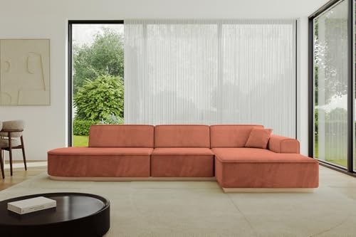 ALTDECOR Ecksofa in L-Form Corner Sofa Bett Eckcouch Couch Wohnlandschaft Cauchsofa IREA-L2-318x165x81 cm Apricot ALTDECOR Ecksofa in L-Form Corner Sofa Bett Eckcouch Couch Wohnlandschaft Cauchsofa IREA-L2-318x165x81 cm Apricot von ALTDECOR