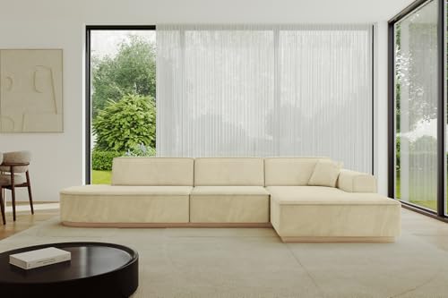 ALTDECOR Ecksofa in L-Form Corner Sofa Bett Eckcouch Couch Wohnlandschaft Cauchsofa IREA-L2-318x165x81 cm Beige ALTDECOR Ecksofa in L-Form Corner Sofa Bett Eckcouch Couch Wohnlandschaft Cauchsofa IREA-L2-318x165x81 cm Beige von ALTDECOR