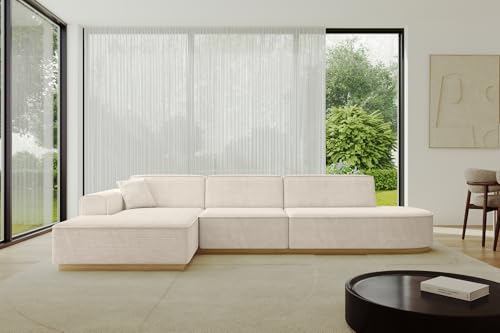 ALTDECOR Ecksofa in L-Form Corner Sofa Bett Eckcouch Couch Wohnlandschaft Cauchsofa IREA-L2-v2-318x165x81 cm Beige ALTDECOR Ecksofa in L-Form Corner Sofa Bett Eckcouch Couch Wohnlandschaft Cauchsofa IREA-L2-v2-318x165x81 cm Beige von ALTDECOR