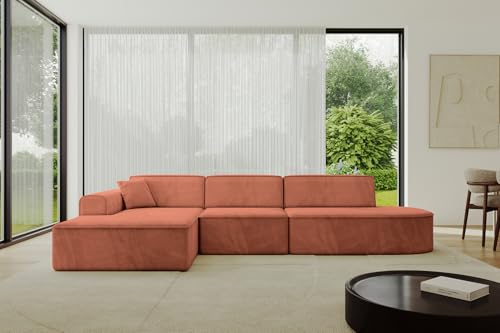 ALTDECOR Ecksofa in L-Form Corner Sofa Bett Eckcouch Couch Wohnlandschaft Cauchsofa IREA-L2-v3-318x165x81 cm Apricot ALTDECOR Ecksofa in L-Form Corner Sofa Bett Eckcouch Couch Wohnlandschaft Cauchsofa IREA-L2-v3-318x165x81 cm Apricot von ALTDECOR