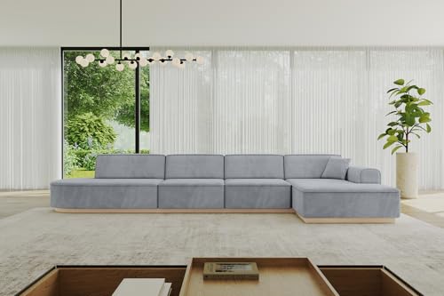 ALTDECOR Ecksofa in L-Form Corner Sofa Bett Eckcouch Couch Wohnlandschaft Cauchsofa IREA-L3-403x165x81 cm Grau ALTDECOR Ecksofa in L-Form Corner Sofa Bett Eckcouch Couch Wohnlandschaft Cauchsofa IREA-L3-403x165x81 cm Grau von ALTDECOR