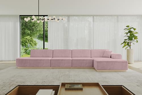 ALTDECOR Ecksofa in L-Form Corner Sofa Bett Eckcouch Couch Wohnlandschaft Cauchsofa IREA-L3-403x165x81 cm Rosa ALTDECOR Ecksofa in L-Form Corner Sofa Bett Eckcouch Couch Wohnlandschaft Cauchsofa IREA-L3-403x165x81 cm Rosa von ALTDECOR