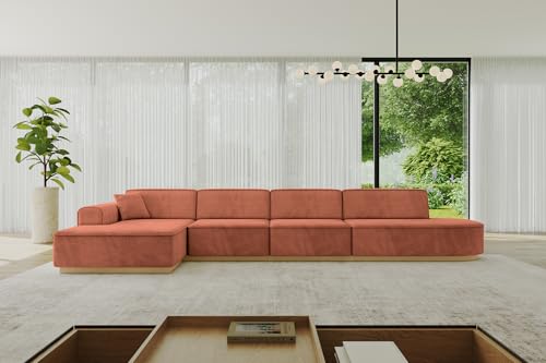 ALTDECOR Ecksofa in L-Form Corner Sofa Bett Eckcouch Couch Wohnlandschaft Cauchsofa IREA-L3-v2-403x165x81 cm Apricot ALTDECOR Ecksofa in L-Form Corner Sofa Bett Eckcouch Couch Wohnlandschaft Cauchsofa IREA-L3-v2-403x165x81 cm Apricot von ALTDECOR