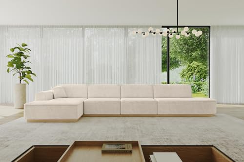 ALTDECOR Ecksofa in L-Form Corner Sofa Bett Eckcouch Couch Wohnlandschaft Cauchsofa IREA-L3-v2-403x165x81 cm Beige ALTDECOR Ecksofa in L-Form Corner Sofa Bett Eckcouch Couch Wohnlandschaft Cauchsofa IREA-L3-v2-403x165x81 cm Beige von ALTDECOR