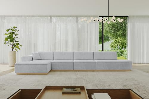 ALTDECOR Ecksofa in L-Form Corner Sofa Bett Eckcouch Couch Wohnlandschaft Cauchsofa IREA-L3-v2-403x165x81 cm Grau ALTDECOR Ecksofa in L-Form Corner Sofa Bett Eckcouch Couch Wohnlandschaft Cauchsofa IREA-L3-v2-403x165x81 cm Grau von ALTDECOR