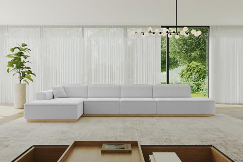 ALTDECOR Ecksofa in L-Form Corner Sofa Bett Eckcouch Couch Wohnlandschaft Cauchsofa IREA-L3-v2-403x165x81 cm Hellgrau ALTDECOR Ecksofa in L-Form Corner Sofa Bett Eckcouch Couch Wohnlandschaft Cauchsofa IREA-L3-v2-403x165x81 cm Hellgrau von ALTDECOR
