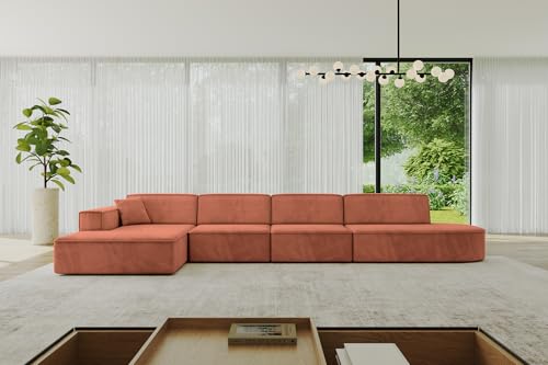 ALTDECOR Ecksofa in L-Form Corner Sofa Bett Eckcouch Couch Wohnlandschaft Cauchsofa IREA-L3-v4-403x165x72,5 cm Apricot ALTDECOR Ecksofa in L-Form Corner Sofa Bett Eckcouch Couch Wohnlandschaft Cauchsofa IREA-L3-v4-403x165x72,5 cm Apricot von ALTDECOR