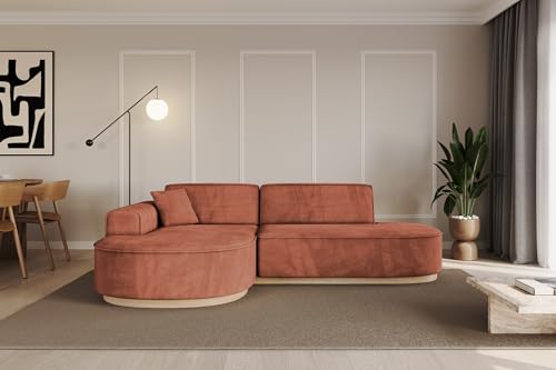 ALTDECOR Ecksofa in L-Form Corner Sofa Bett Eckcouch Couch Wohnlandschaft Cauchsofa MARI-L1-232x163x84 cm Apricot ALTDECOR Ecksofa in L-Form Corner Sofa Bett Eckcouch Couch Wohnlandschaft Cauchsofa MARI-L1-232x163x84 cm Apricot von ALTDECOR