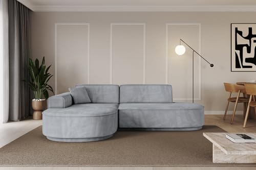 ALTDECOR Ecksofa in L-Form Corner Sofa Bett Eckcouch Couch Wohnlandschaft Cauchsofa MARI-L1-232x163x81 cm Grau von ALTDECOR