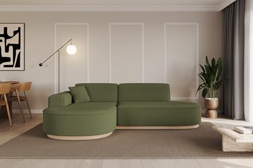 ALTDECOR Ecksofa in L-Form Corner Sofa Bett Eckcouch Couch Wohnlandschaft Cauchsofa MARI-L1-v1-232x163x81 cm Grün von ALTDECOR