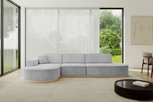 ALTDECOR Ecksofa in L-Form Corner Sofa Bett Eckcouch Couch Wohnlandschaft Cauchsofa MARI-L2-337x163x84 cm Grau von ALTDECOR