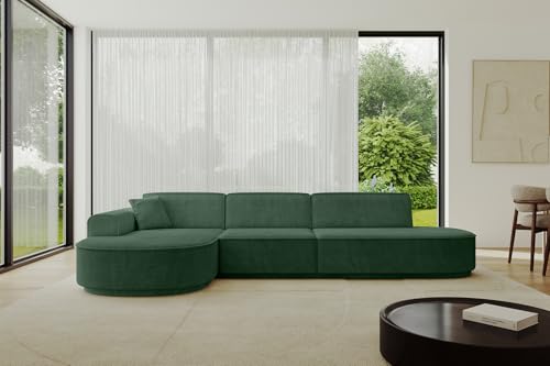 ALTDECOR Ecksofa in L-Form Corner Sofa Bett Eckcouch Couch Wohnlandschaft Cauchsofa MARI-L2-v3-317x163x81 cm Grün von ALTDECOR