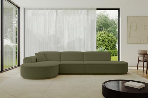 ALTDECOR Ecksofa in L-Form Corner Sofa Bett Eckcouch Couch Wohnlandschaft Cauchsofa MARI-L2-v3-317x163x81 cm Grün von ALTDECOR