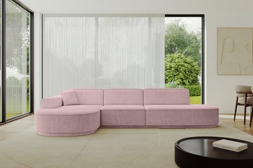 ALTDECOR Ecksofa in L-Form Corner Sofa Bett Eckcouch Couch Wohnlandschaft Cauchsofa MARI-L2-v3-317x163x81 cm Rosa ALTDECOR Ecksofa in L-Form Corner Sofa Bett Eckcouch Couch Wohnlandschaft Cauchsofa MARI-L2-v3-317x163x81 cm Rosa von ALTDECOR