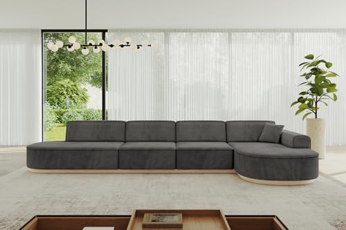 ALTDECOR Ecksofa in L-Form Corner Sofa Bett Eckcouch Couch Wohnlandschaft Cauchsofa MARI-L3-402x165x84 cm Dunkelgrau ALTDECOR Ecksofa in L-Form Corner Sofa Bett Eckcouch Couch Wohnlandschaft Cauchsofa MARI-L3-402x165x84 cm Dunkelgrau von ALTDECOR