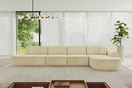 ALTDECOR Ecksofa in L-Form Corner Sofa Bett Eckcouch Couch Wohnlandschaft Cauchsofa MARI-L3-v1-402x165x81 cm Beige ALTDECOR Ecksofa in L-Form Corner Sofa Bett Eckcouch Couch Wohnlandschaft Cauchsofa MARI-L3-v1-402x165x81 cm Beige von ALTDECOR