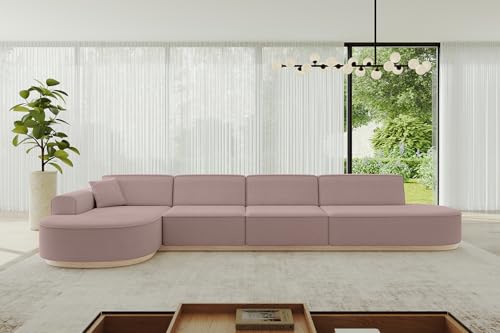 ALTDECOR Ecksofa in L-Form Corner Sofa Bett Eckcouch Couch Wohnlandschaft Cauchsofa MARI-L3-v1-402x165x81 cm Rosa ALTDECOR Ecksofa in L-Form Corner Sofa Bett Eckcouch Couch Wohnlandschaft Cauchsofa MARI-L3-v1-402x165x81 cm Rosa von ALTDECOR