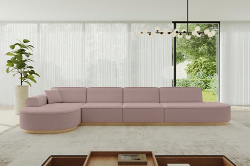 ALTDECOR Ecksofa in L-Form Corner Sofa Bett Eckcouch Couch Wohnlandschaft Cauchsofa MARI-L3-v2-402x165x81 cm Rosa ALTDECOR Ecksofa in L-Form Corner Sofa Bett Eckcouch Couch Wohnlandschaft Cauchsofa MARI-L3-v2-402x165x81 cm Rosa von ALTDECOR