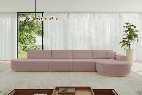 ALTDECOR Ecksofa in L-Form Corner Sofa Bett Eckcouch Couch Wohnlandschaft Cauchsofa MARI-L3-v2-402x165x84 cm Rosa ALTDECOR Ecksofa in L-Form Corner Sofa Bett Eckcouch Couch Wohnlandschaft Cauchsofa MARI-L3-v2-402x165x84 cm Rosa von ALTDECOR