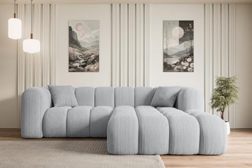 ALTDECOR Ecksofa in L-Form Corner Sofa Bett Eckcouch Couch Wohnlandschaft Cauchsofa Olea-L1-231x173x74 cm Grau von ALTDECOR