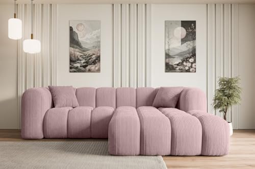 ALTDECOR Ecksofa in L-Form Corner Sofa Bett Eckcouch Couch Wohnlandschaft Cauchsofa Olea-L1-231x173x74 cm Rosa ALTDECOR Ecksofa in L-Form Corner Sofa Bett Eckcouch Couch Wohnlandschaft Cauchsofa Olea-L1-231x173x74 cm Rosa von ALTDECOR