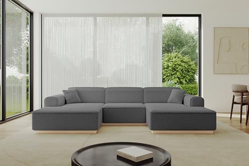 ALTDECOR Ecksofa in U-Form Corner Sofa Bett Eckcouch Couch L-Form Wohnlandschaft Cauchsofa IREA-U1-297x165x81 cm Grau ALTDECOR Ecksofa in U-Form Corner Sofa Bett Eckcouch Couch L-Form Wohnlandschaft Cauchsofa IREA-U1-297x165x81 cm Grau von ALTDECOR