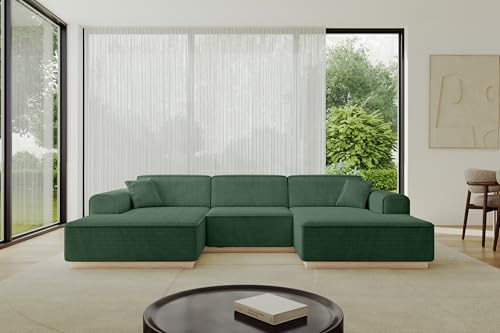 ALTDECOR Ecksofa in U-Form Corner Sofa Bett Eckcouch Couch L-Form Wohnlandschaft Cauchsofa IREA-U1-295x165x81 cm Grün ALTDECOR Ecksofa in U-Form Corner Sofa Bett Eckcouch Couch L-Form Wohnlandschaft Cauchsofa IREA-U1-295x165x81 cm Grün von ALTDECOR