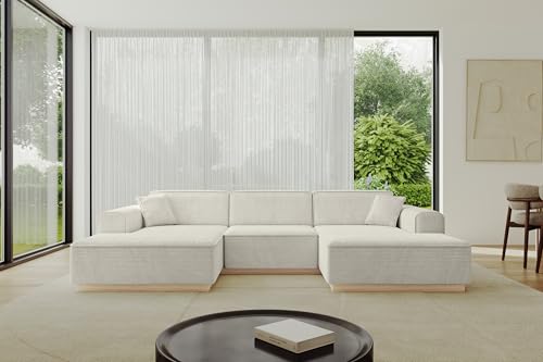 ALTDECOR Ecksofa in U-Form Corner Sofa Bett Eckcouch Couch L-Form Wohnlandschaft Cauchsofa IREA-U1-297x165x81 cm Hellgrau ALTDECOR Ecksofa in U-Form Corner Sofa Bett Eckcouch Couch L-Form Wohnlandschaft Cauchsofa IREA-U1-297x165x81 cm Hellgrau von ALTDECOR