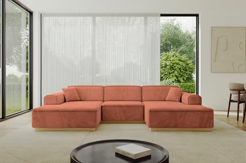 ALTDECOR Ecksofa in U-Form Corner Sofa Bett Eckcouch Couch L-Form Wohnlandschaft Cauchsofa IREA-U1-v2-297x165x81 cm Apricot ALTDECOR Ecksofa in U-Form Corner Sofa Bett Eckcouch Couch L-Form Wohnlandschaft Cauchsofa IREA-U1-v2-297x165x81 cm Apricot von ALTDECOR