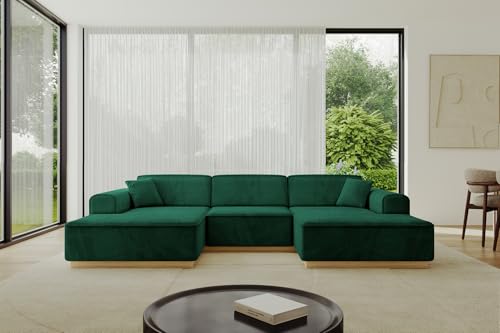 ALTDECOR Ecksofa in U-Form Corner Sofa Bett Eckcouch Couch L-Form Wohnlandschaft Cauchsofa IREA-U1-v2-297x165x81 cm Grün ALTDECOR Ecksofa in U-Form Corner Sofa Bett Eckcouch Couch L-Form Wohnlandschaft Cauchsofa IREA-U1-v2-297x165x81 cm Grün von ALTDECOR