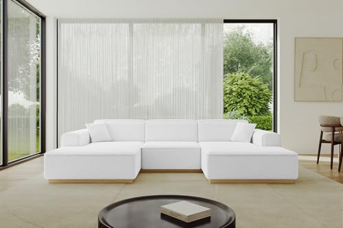 ALTDECOR Ecksofa in U-Form Corner Sofa Bett Eckcouch Couch L-Form Wohnlandschaft Cauchsofa IREA-U1-v2-297x165x81 cm Weiß ALTDECOR Ecksofa in U-Form Corner Sofa Bett Eckcouch Couch L-Form Wohnlandschaft Cauchsofa IREA-U1-v2-297x165x81 cm Weiß von ALTDECOR